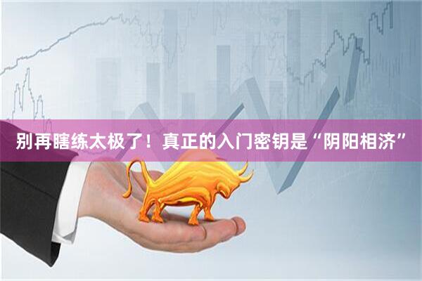 别再瞎练太极了！真正的入门密钥是“阴阳相济”