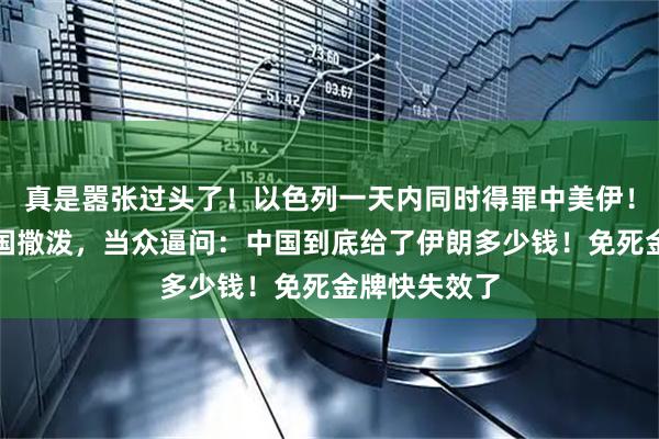 真是嚣张过头了！以色列一天内同时得罪中美伊！以大使联合国撒泼，当众逼问：中国到底给了伊朗多少钱！免死金牌快失效了