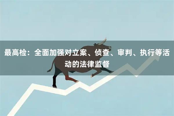 最高检：全面加强对立案、侦查、审判、执行等活动的法律监督